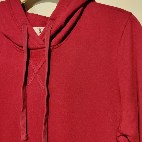 American Giant Women's Sz S Red Pullover Hoodie Cotton Modal Blend Sweatshirt - Picture 2 of 6